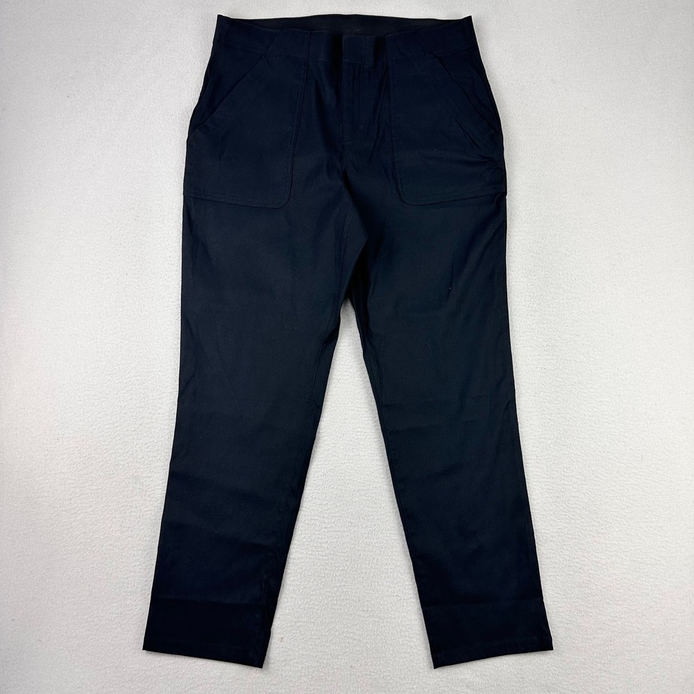 Eddie Bauer Horizon Straight Ankle Pant Women 8 Black Outdoor Hiking Stretch